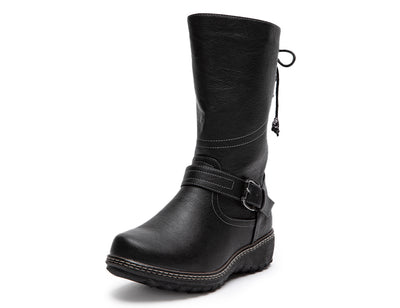Bota Mujer  Plana Clásica BK