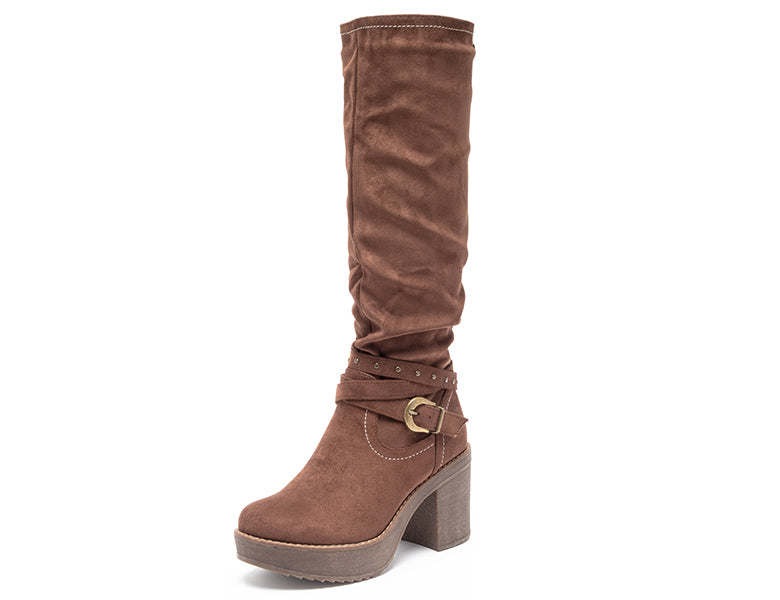 Bota Mujer Bucanera Plataforma Efecto Reno BR