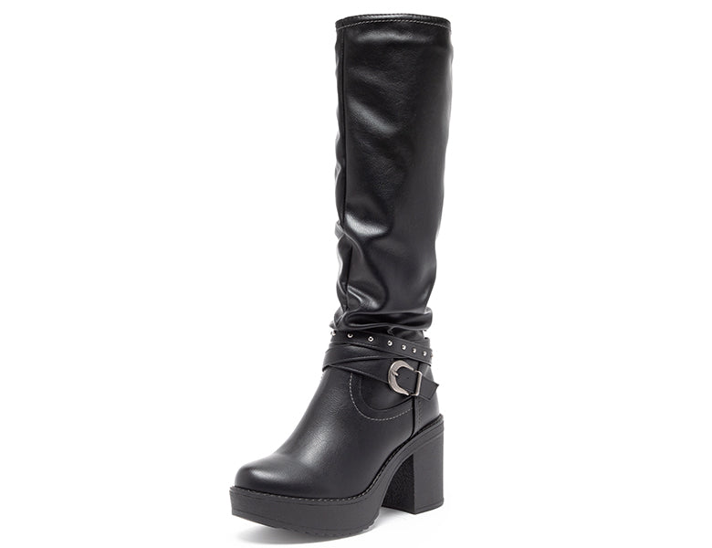 Bota Mujer Bucanera Plataforma Efecto Reno NE
