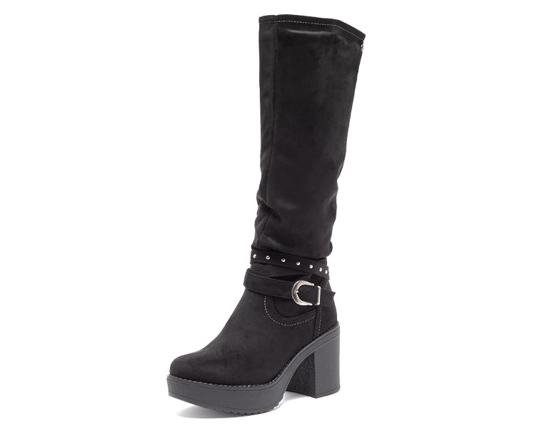 Bota Mujer Bucanera Plataforma Efecto Reno NG