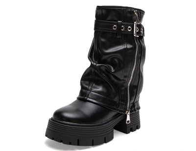 Bota Mujer Biker Plataforma BK