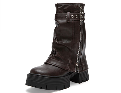 Bota Mujer Biker Plataforma CO