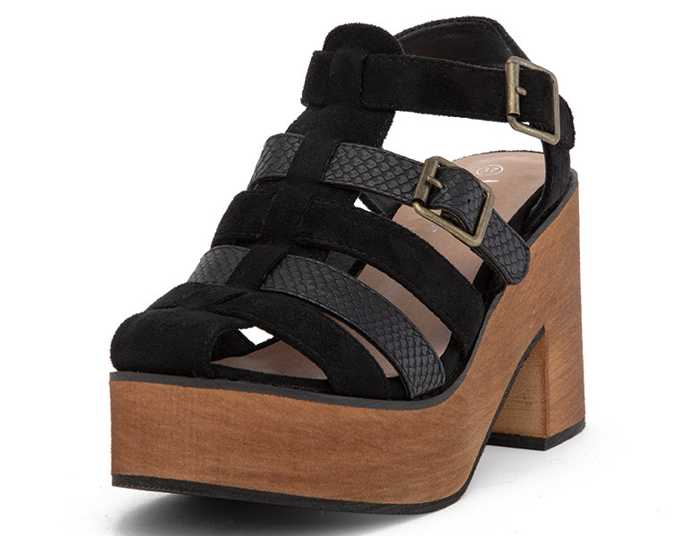 Sandalia Mujer Clásica Hebillas, Plataforma EVA NE