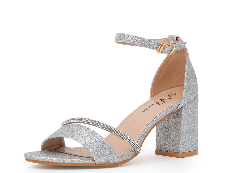 Sandalia Mujer Fiesta Tacón SI