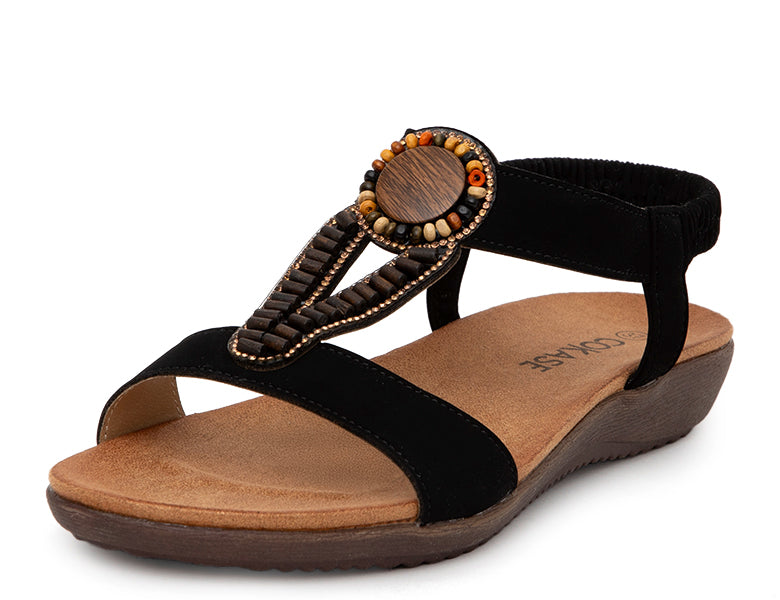 Sandalia Mujer Premium Piedrería BK