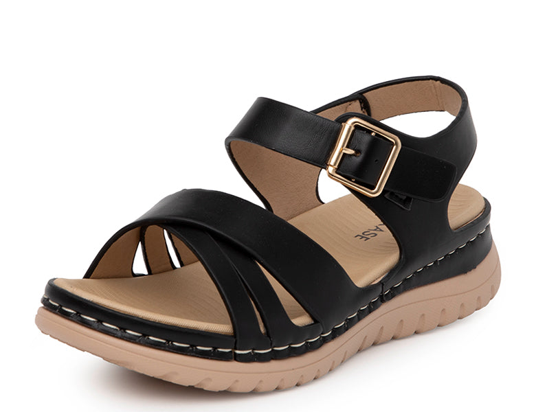 Sandalia Mujer Ultra Confort Terraplen Bajo BK