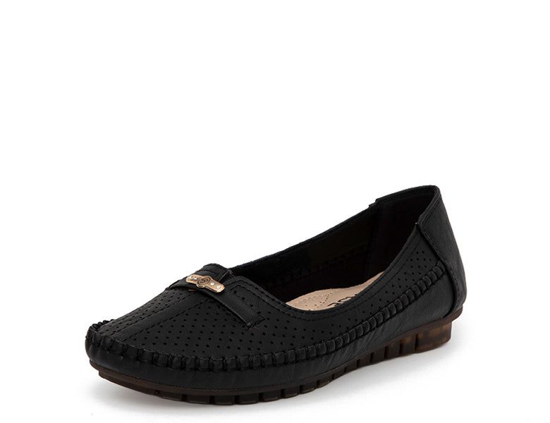 Mocasin Mujer Confort Ultra-Flexible BK