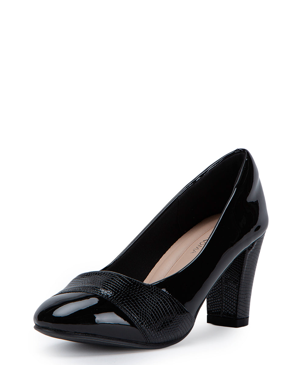 Zapato Mujer Taco Vestir Charol NE